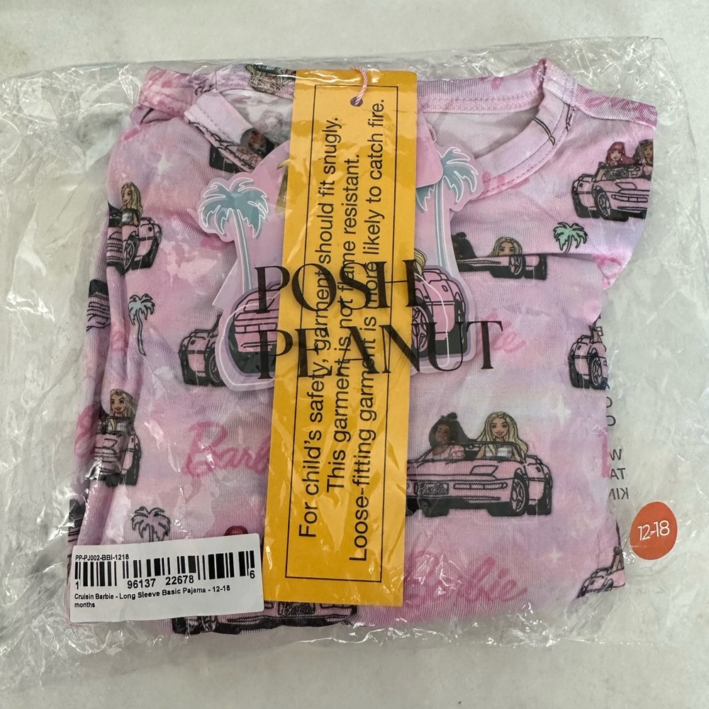 Posh Peanut Crusin Barbie Long Sleeve Pajamas 
12-18 Months
NWT